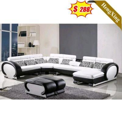 Modern Home Living Room Furniture U Shape Function Sofa PU Leather Fabric Sofas Set