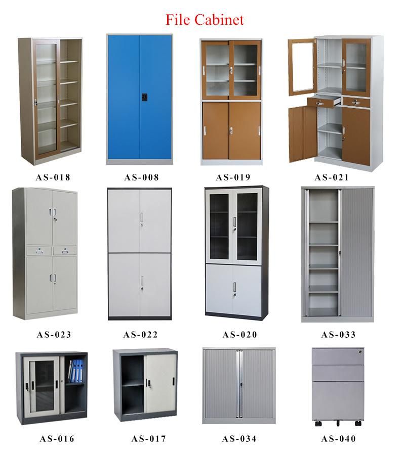 Swing Glass Door Office Steel Furniture Metal Filing Cabinet