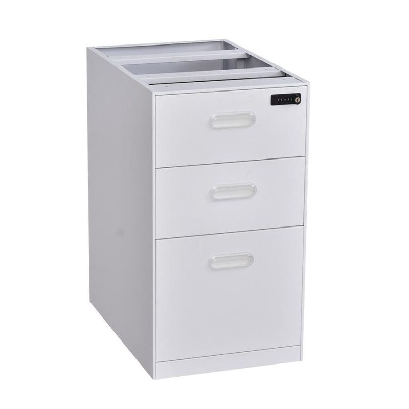 Office Metal Drawer Storage Cabinet 3 Drawers with Code Lock