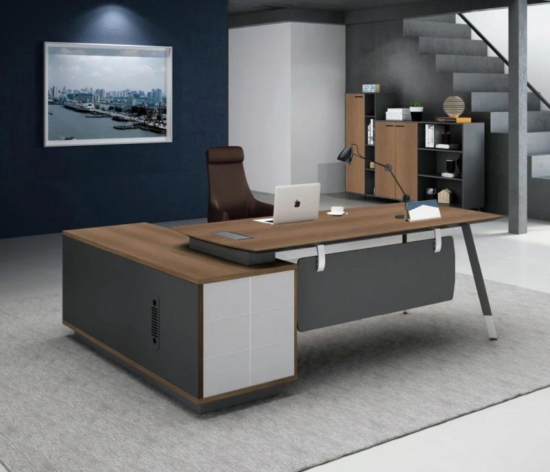 2021 New Style Office Executive Manager Table with Side Table