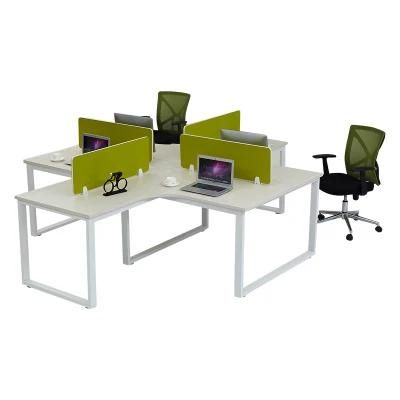Modern Office Furniture Desk 4 Seater L Shape Workstation