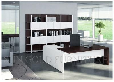 (SZ-OD203) Modern Office Furniture White and Black Wooden Office Desk