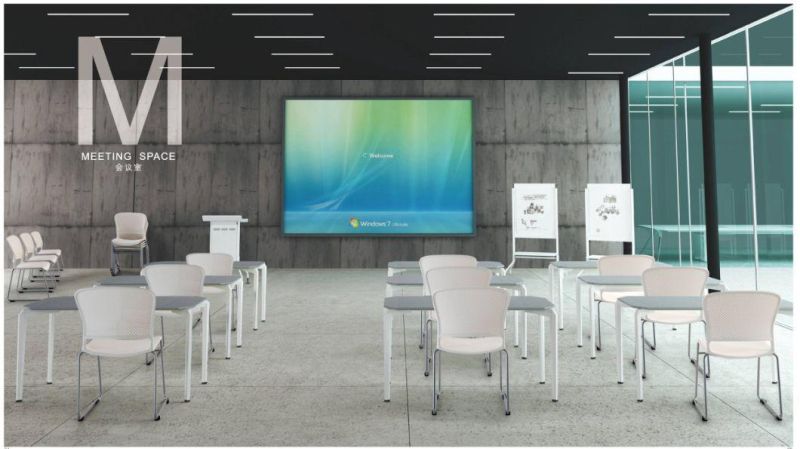 Industrial Arm School Restaurant Plastic Dining Foldable Stackable Office Electroplated Solid Steel Wholesale School Study Meeting Lecture Chairs