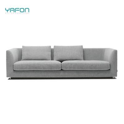 Grey Fabric Artificial Leather Hotel Lobby Sofas and Waiting Room Benches for Entrances