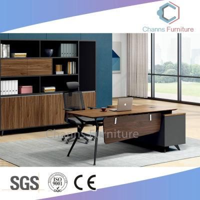 MDF Modern Wooden Melamine Executive Furniture Metal Office Table (CAS-MA07)