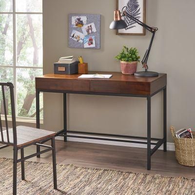 Industrial Acacia Wood Storage Desk by Yamazonhome