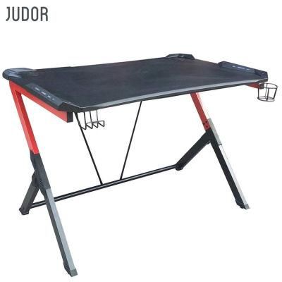 Judor Cheap Multifunctionality RGB Gaming Desk Computer Table Gaming Tablegaming Desk LED Light Gaming Desk