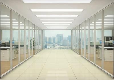 Transparent Tempered Glass Full High Office Wall Partition