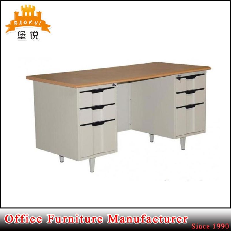 Double Pedestal Metal Office Table