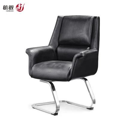 Luxury Rotatable Bow Leather Office Chair for Meeting Area/Vistor Offiice Furniture