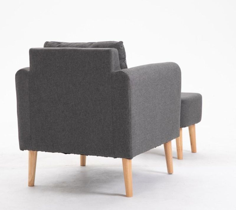 Soft Leisure Sofa Lounge Chair with Footrest