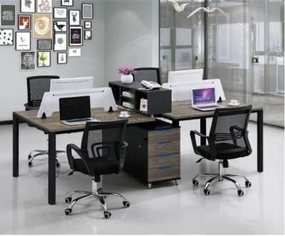 Open Space Wooden Office Furniture 4 Seater Workstation Computer Table Mix