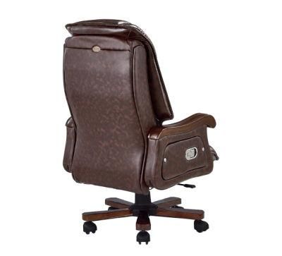 Environmental Protection Leather Solid Wood Boss Office Chair