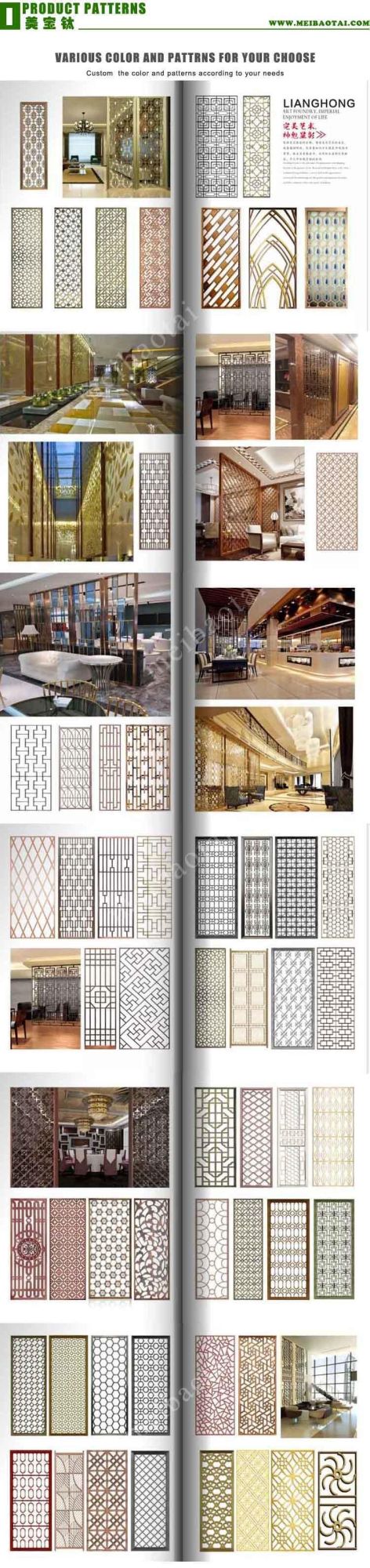 Decorative Screen for Stainless Steel Surface Hairline/Vibration/Mirror Color PVD Color Coating Stainless Steel Sheet