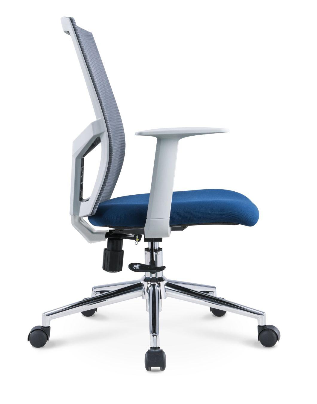 American BIFMA Standard European En1335 Medium Back Steel Base Swivel Staff Boss Executive Modern Fabric Office Chair