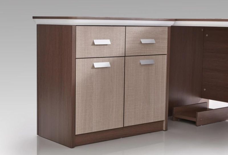 Hot Sale E1 MDF Board L Shaped Wooden Office Furniture Executive Desk