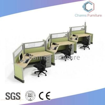 Modern Call Center Office Workstation with Glass Partition (CAS-W31418)