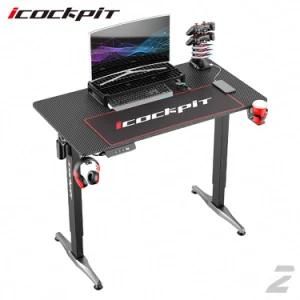 Icockpit Home Office Study Table Adjustable Desk Control Height Electric Lift Stand up Desk