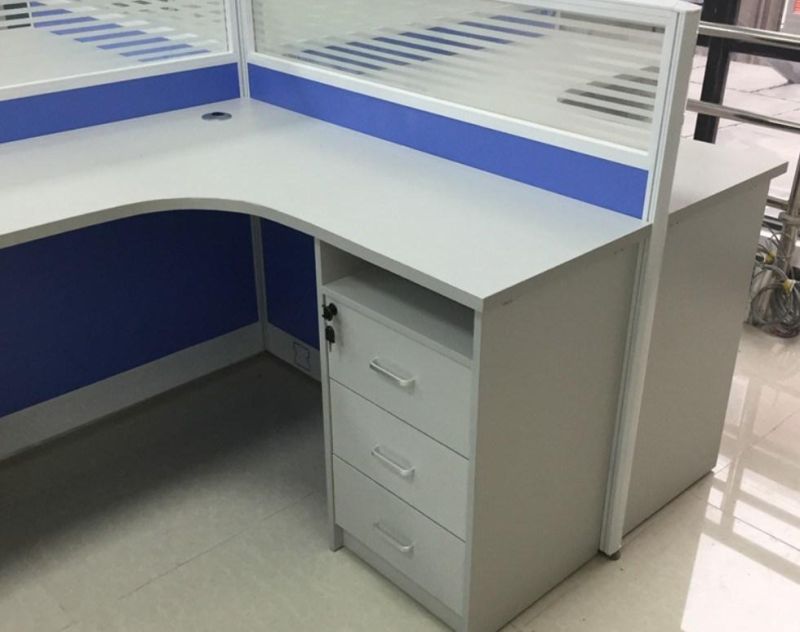 Aluminum Profile Modular Workstations Panels Wooden Table Desk Partition Screen