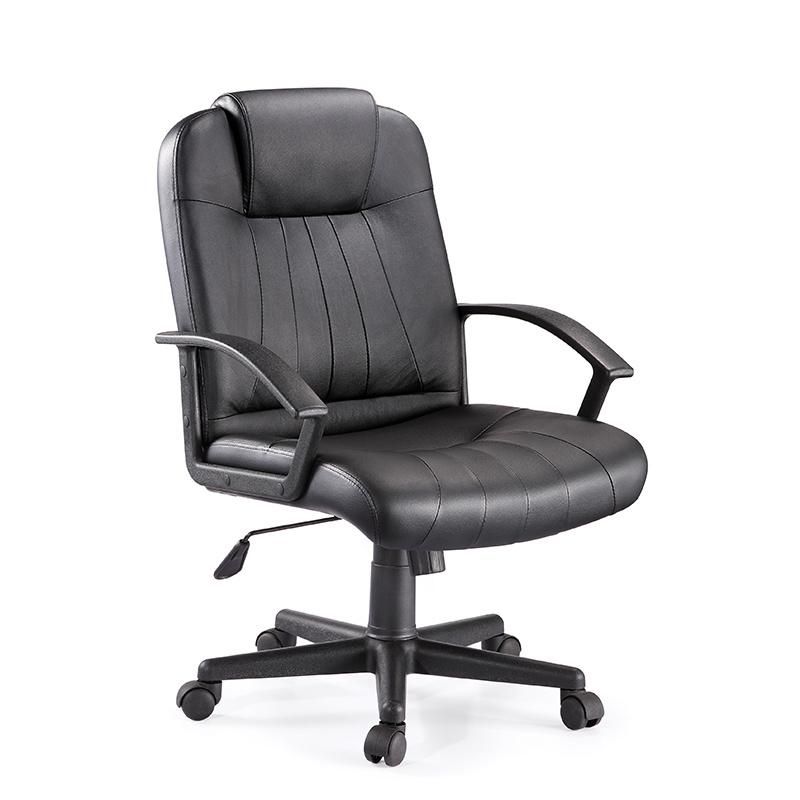 Metal Frame Visitor PU Leather Black Office Chair Conference Chair