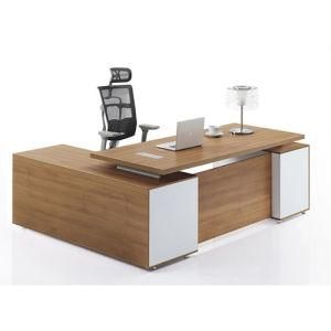 Metal Computer Desk with Six Drawerswooden Top Executive Office Table