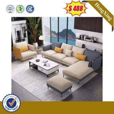 Chinese L Shape Modern Home Living Room Corner Leather Leisure Office Sofa