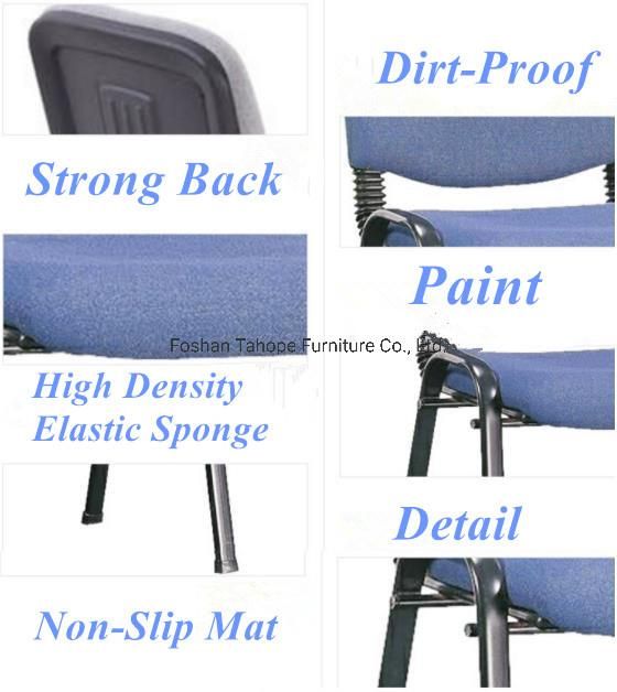 Foshan Office Furniture Company Steel Leg Fabric Student Visitor Training Standing Chair