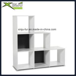 Wooden Display Bookcase Storage and Shelving with White Melamine