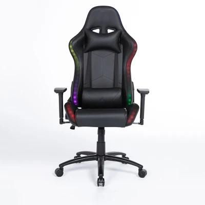 RGB LED Light Gaming Chair with Wheels