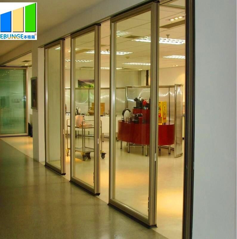 Ebunge Tempered Glass Foldable Divider Sliding Glass Partitions