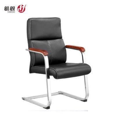 Fixed Base Leather Office Chair Steelcase for Waiting Room Guest
