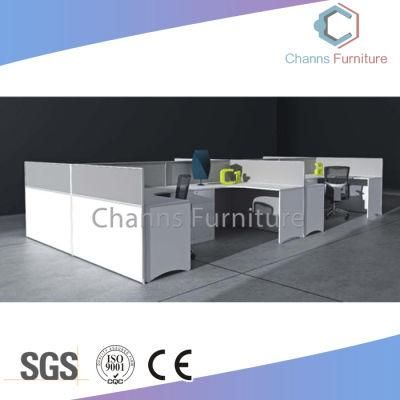 Modern 6 Persons Office Workstation with Wood Partition (CAS-W31426)