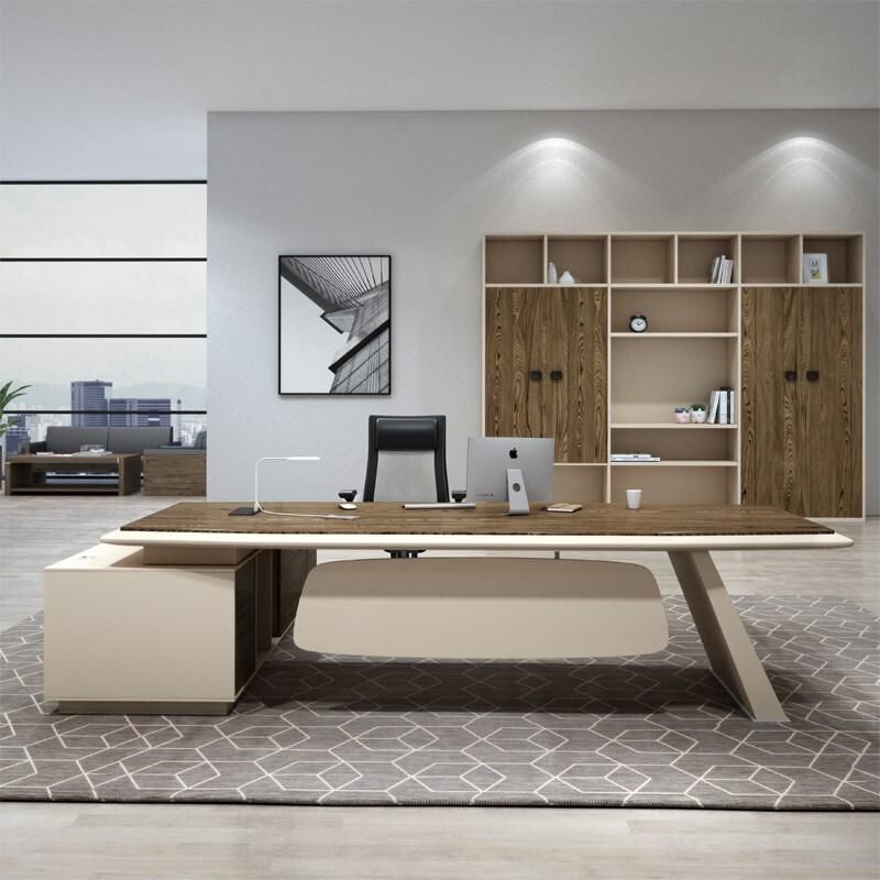 New Wood Furniture Executive Melamine Office Boss Computer Table Design