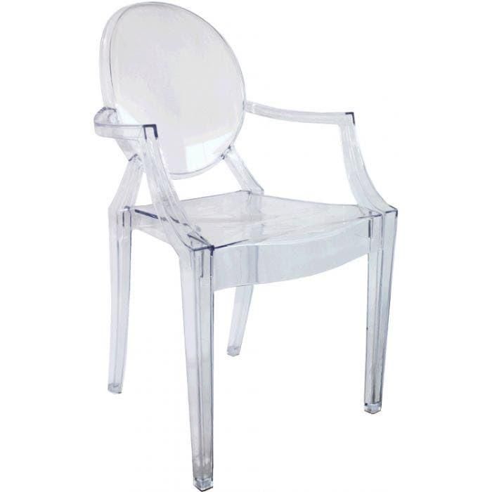 Hotel Cheap Plastic Chair Luxury Ghost Chair with Arms