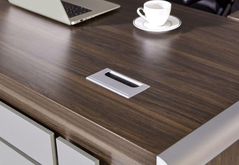 High Quality MDF L Shaped Wooden Office Executive Desk