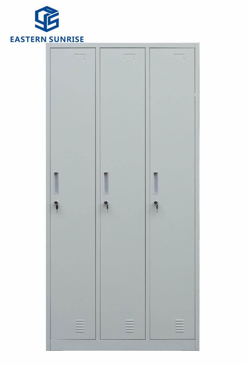 3 Swing Door Metal Storage Cabinet for Gym/School/Home