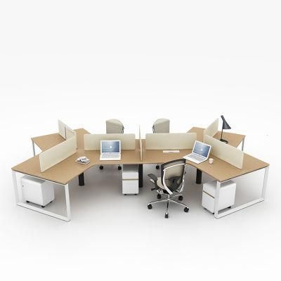 Commercial Office Furniture Open 120 Degree Office Workstation for 6 People