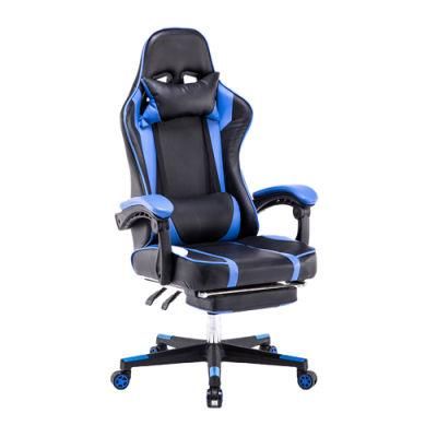 Adjustable Padded Armrest Gaming Chair with Footrest