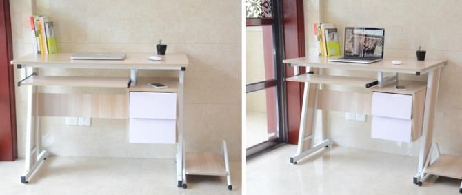 Home Office Furniture Laptop Steel Support Wooden Computer Standing Desk Workstation Wholesale