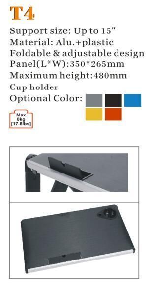 Laptop Desk Alu Panel Foldable Height Adjustable Upto 17" (T4)