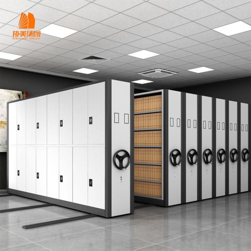 Archive Room, Library Movable File Rack, Modern Steel Furniture.