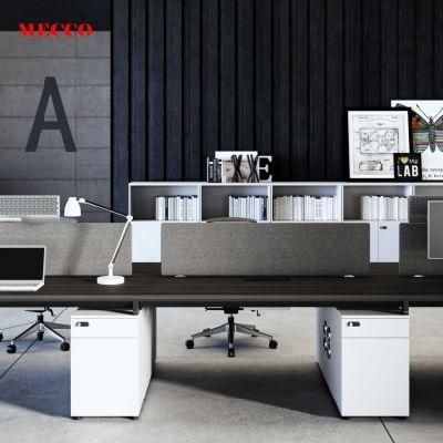 Office Furniture Metal Frame Laminate Desktop Double Sided Outlet MDF Office Partition Wood Office Workstation