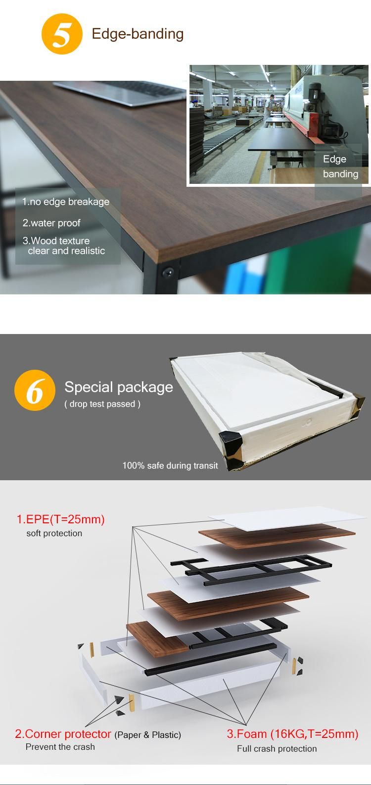Modern Wooden Industrial Style Computer Home Office Desk Furniture