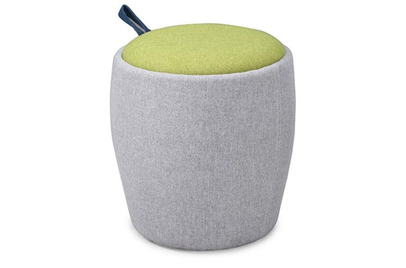 Living Room Round Fabric Pouf Seating Storage Stool Ottoman