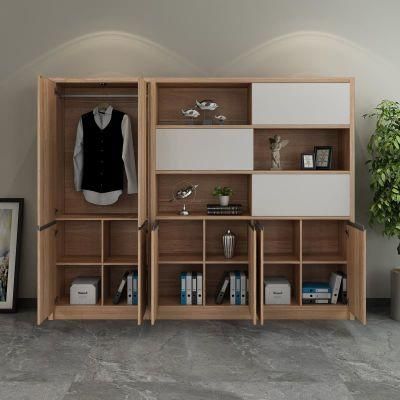 Long Term Usage Modern Design 6 Doors MDF Wooden Office Bookcase