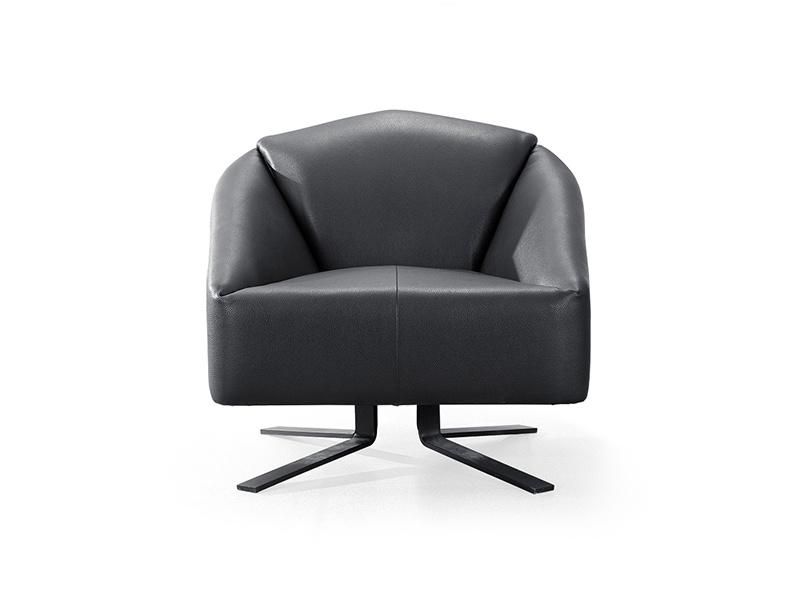 Microfiber Leather Black Executive Office Sofa