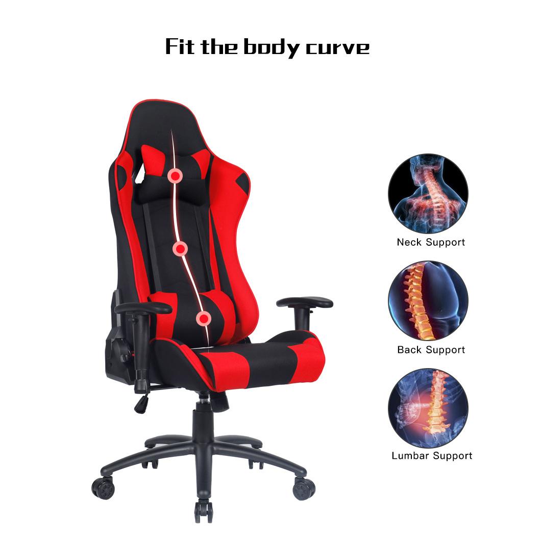 Red Computer High Back Gamer Chairs of Professional Racing Style Comfortable Gaming Chair