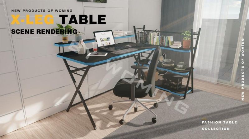Wooden Metal Wood Computer Desk Ues for Home Office School Hotel