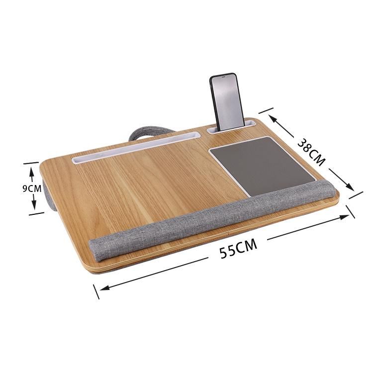 Fit up to 17 Inches Laptop, with Tablet, Pen & Phone Holder, Built in Mouse Pad and Wrist Pad for Notebook, MacBook, Tablet, Laptop Stand, Wood Lap Desk D9