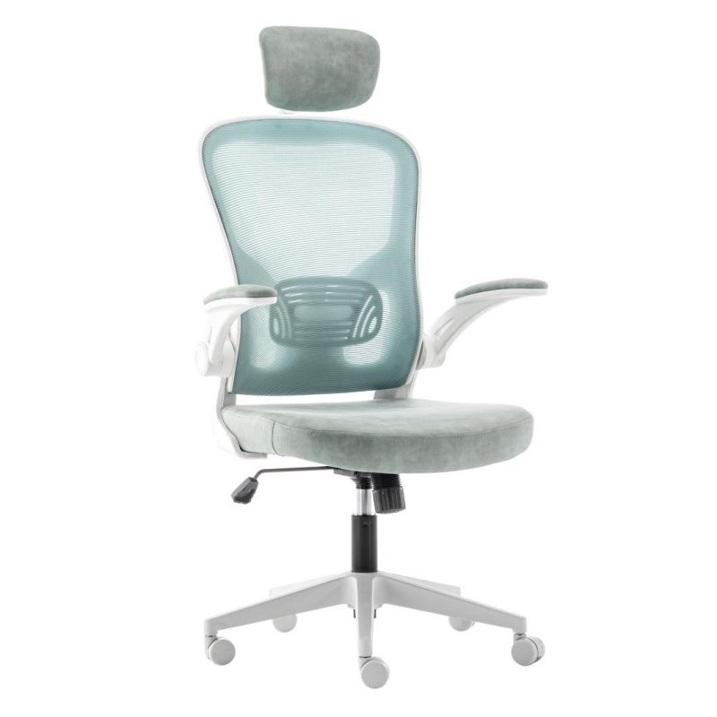 Huashi Mesh Swivel Lift Office Chairs Modern Grey Chair Ergonomic Office Furniture with Headrest